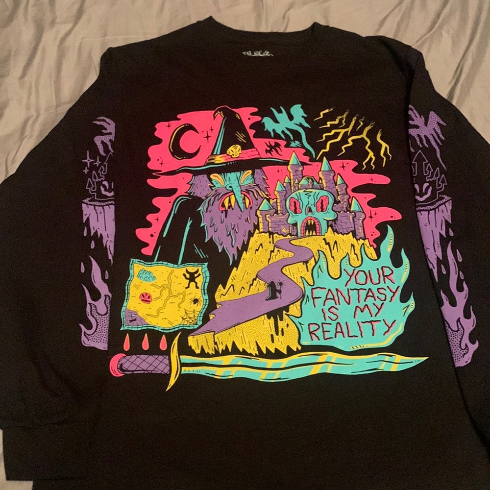 Wizard Of Barge “Your Fantasy is My Reality” Long-sleeve shirt, Sz Small